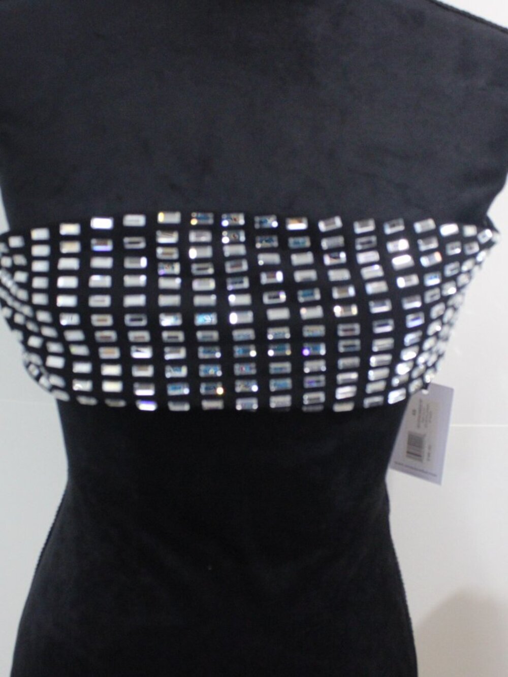 What We Wore Bandeau with Geo Crystals. Size XS